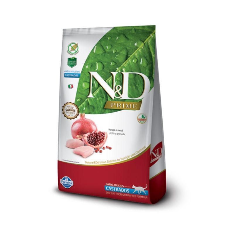 N&D Feline Gatos Adultos Castrados Pollo y Granada 7.5 Kg