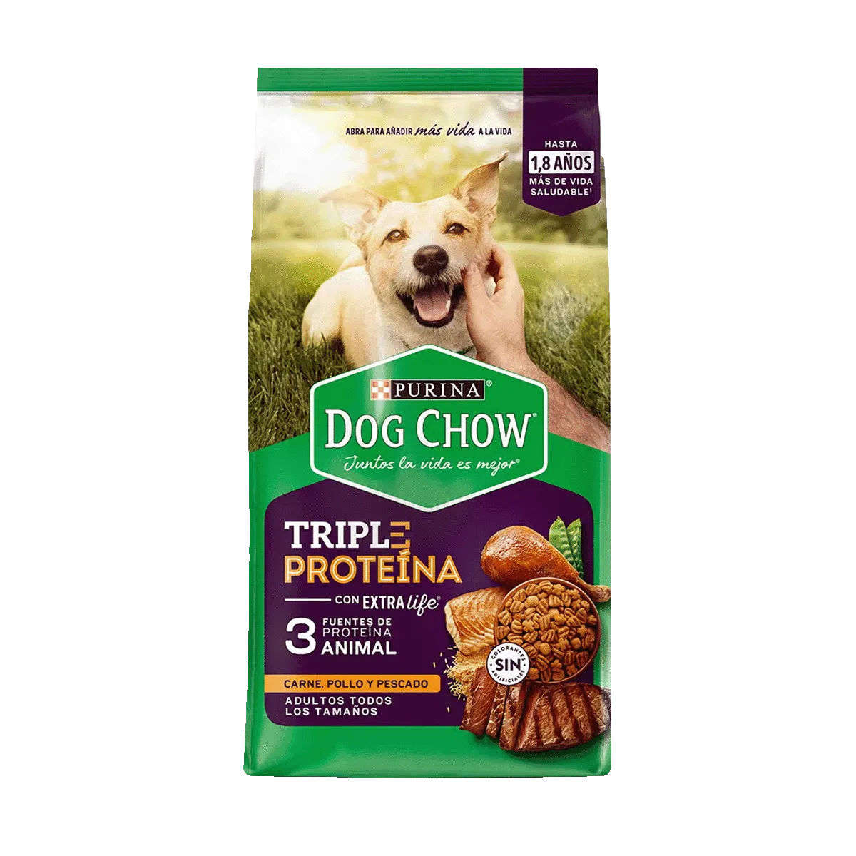 DOG CHOW TODAS LAS RAZAS CON TRIPLE PROTEÍNA