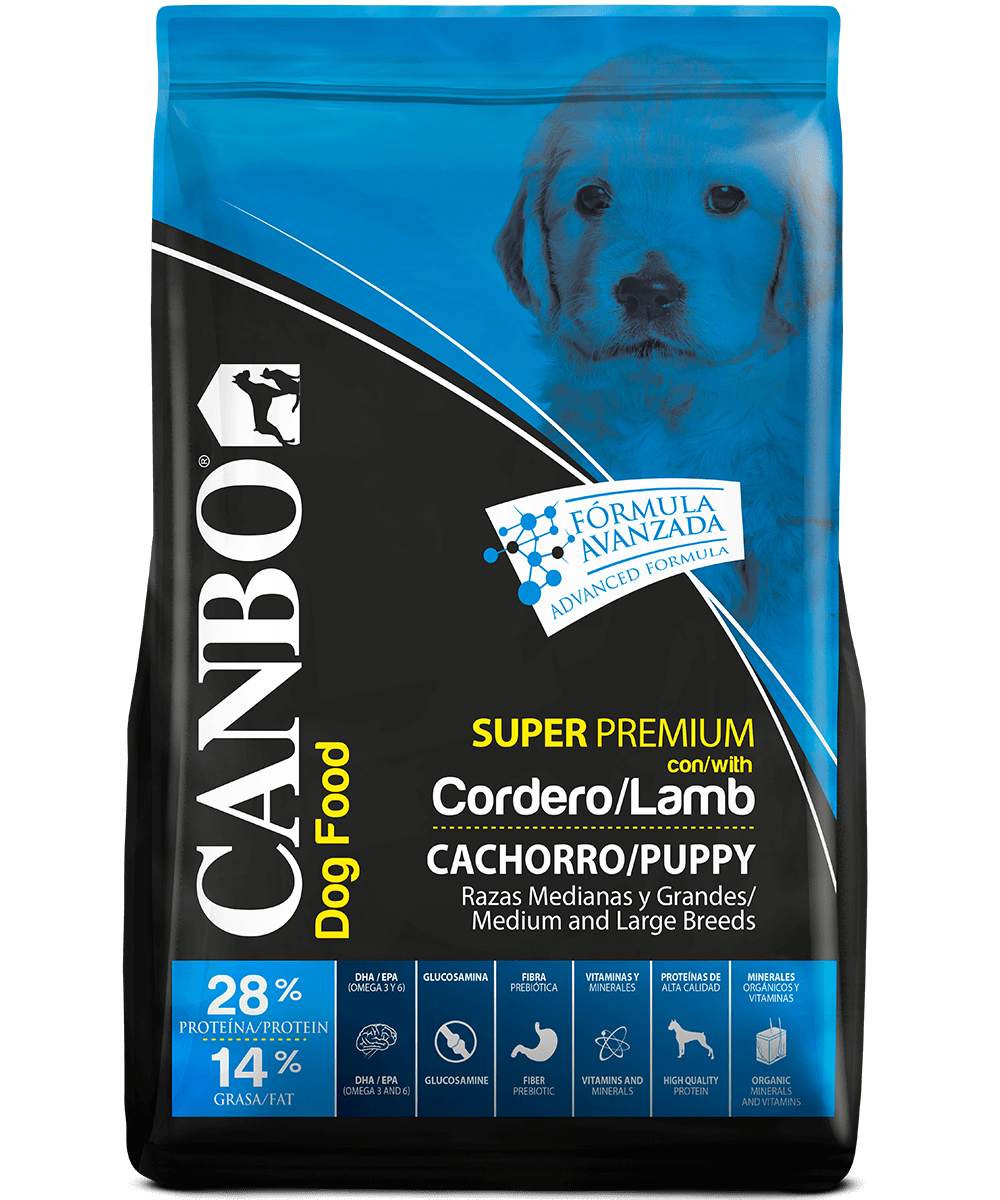 Canbo Súper Premium Cachorro Cordero Razas Medianas y Grandes 15 Kg